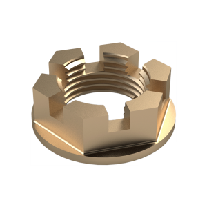 Porca Castelo com Flange